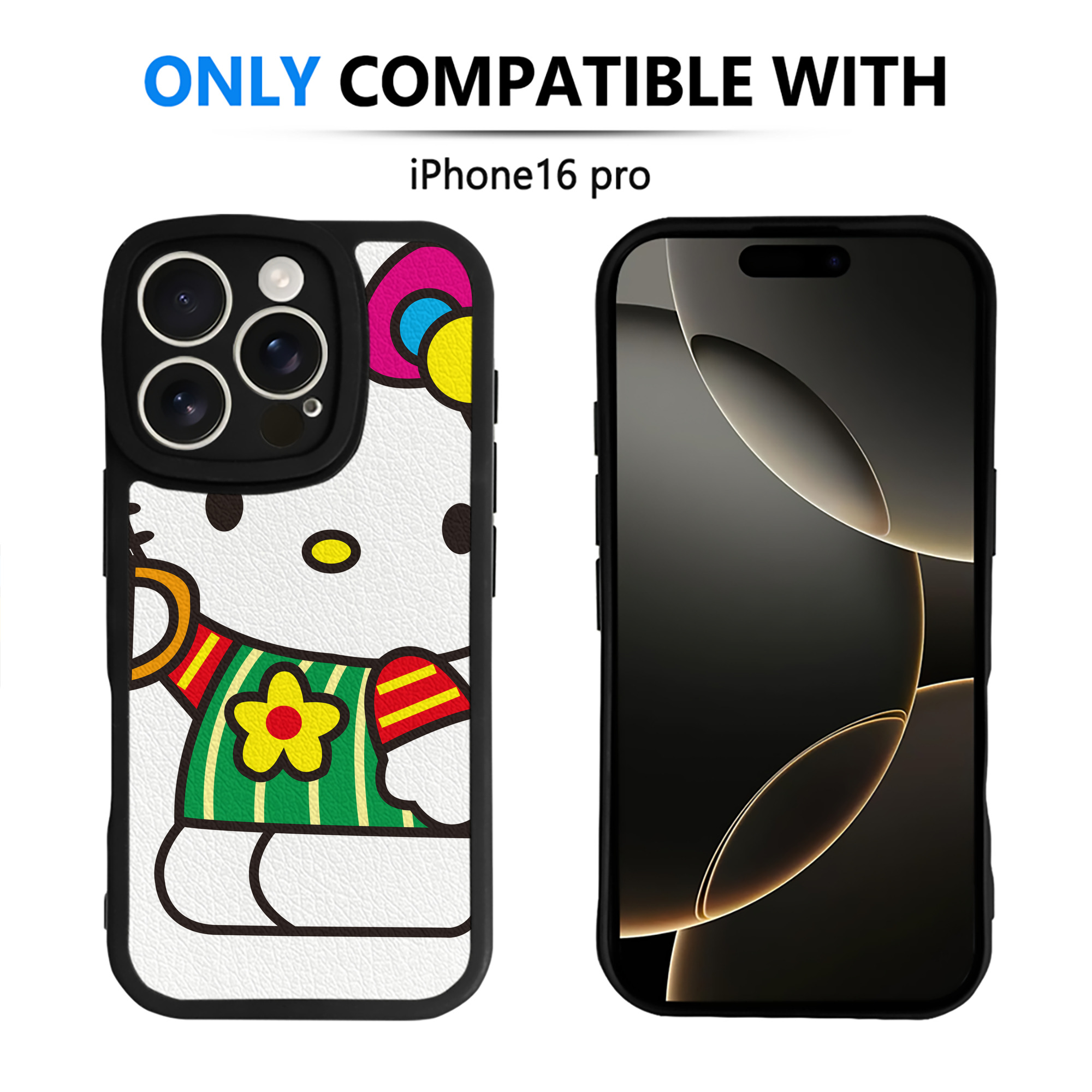 （画像用） Hello Kitty ハローキティ 【iPhone 16シリーズ対応】シリコンスマホケース（レザー調） 材質：シリコン